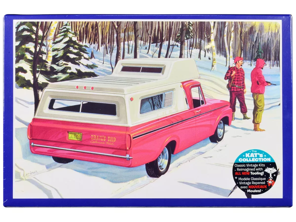 skill-2-model-kit-1963-ford-f-100-camper-pickup-truck-3-in-1-kit-1-25 Skill 2 Model Kit 1963 Ford F-100 Camper Pickup Truck 3-in-1 Kit 1/25