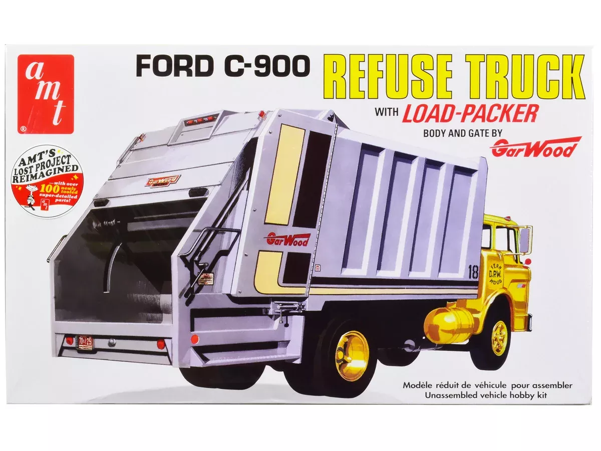 skill-3-model-kit-ford-c-900-garwood-refuse-garbage-truck-with-load-pa Skill 3 Model Kit Ford C-900 GarWood Refuse Garbage Truck with Load-Pa