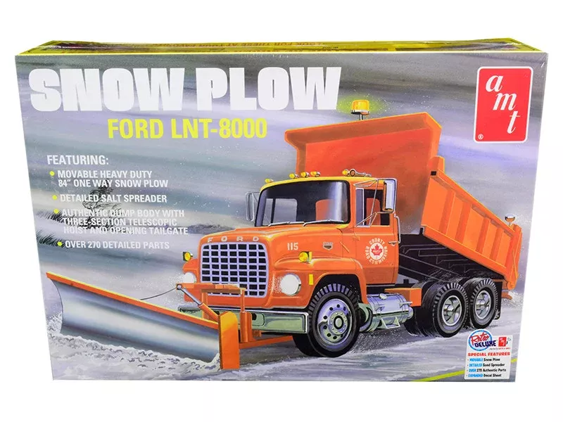 skill-3-model-kit-ford-lnt-8000-snow-plow-truck-1-25-scale-model-by-am Skill 3 Model Kit Ford LNT-8000 Snow Plow Truck 1/25 Scale Model by AM