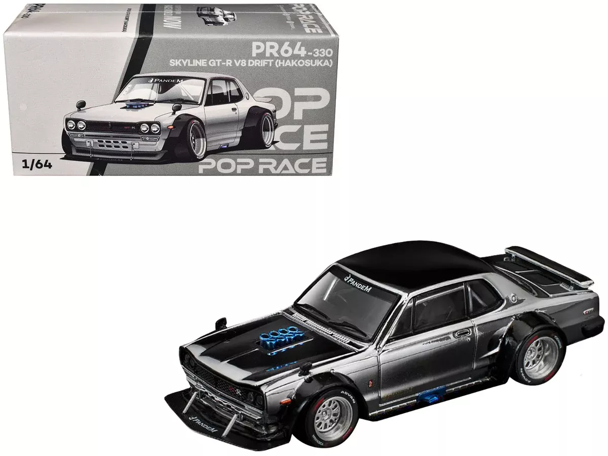 skyline-gt-r-v8-drift-hakosuka-rhd-right-hand-drive-silver-chrome Skyline GT-R V8 Drift "Hakosuka" RHD (Right Hand Drive) Silver Chrome