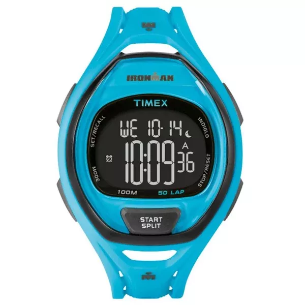 timex-ironman-sleek-50-full-size-watch-neon-blue Timex Ironman Sleek 50 Full-Size Watch - Neon Blue