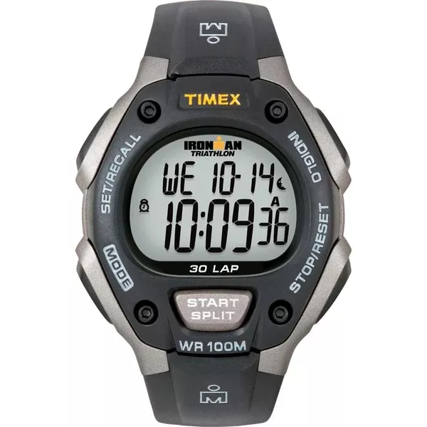timex-ironman-triathlon-30-lap-grey-black Timex Ironman Triathlon 30 Lap Grey-Black