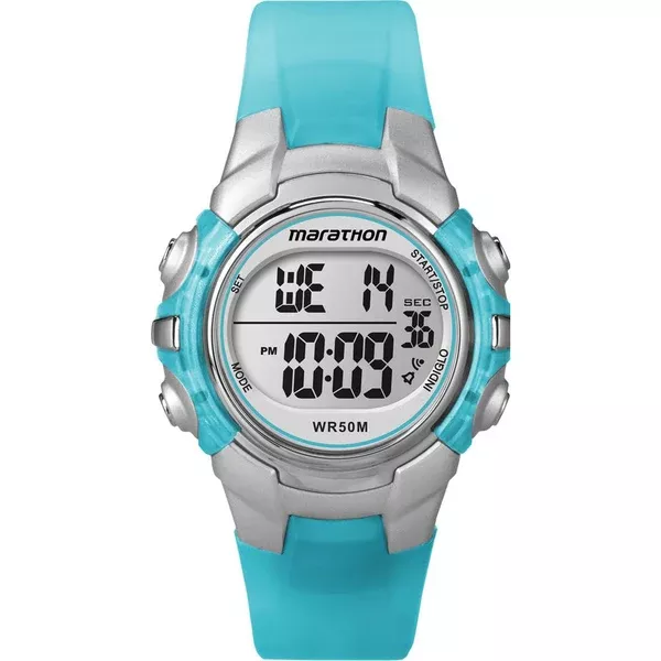 timex-marathon-digital-mid-size-watch-light-blue Timex Marathon Digital Mid-Size Watch - Light Blue