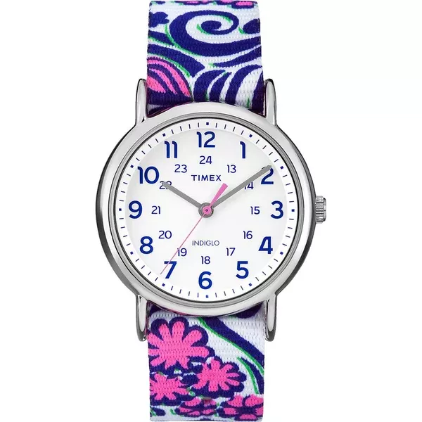 timex-weekender-full-size-watch-reversible-floral-swirl-blue Timex Weekender Full-Size Watch - Reversible Floral Swirl-Blue