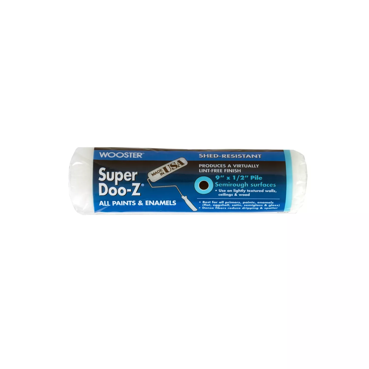 Wooster Super Doo-Z Fabric 9 in. W X 1/2 in. Regular Paint Roller Cover 1 pk