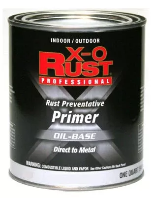 x-o-rust-metal-primer-oil-base-interior-exterior-gray-1-qt X-O Rust Metal Primer, Oil-Base, Interior/Exterior, Gray, 1 Qt.