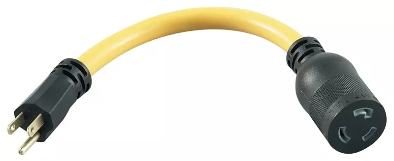 yellow-locking-cord-adapter-12-3-stw-15a-125v-to-20a-125v-9-in Yellow Locking Cord Adapter, 12/3 STW, 15A-125V To 20A-125V, 9 In.