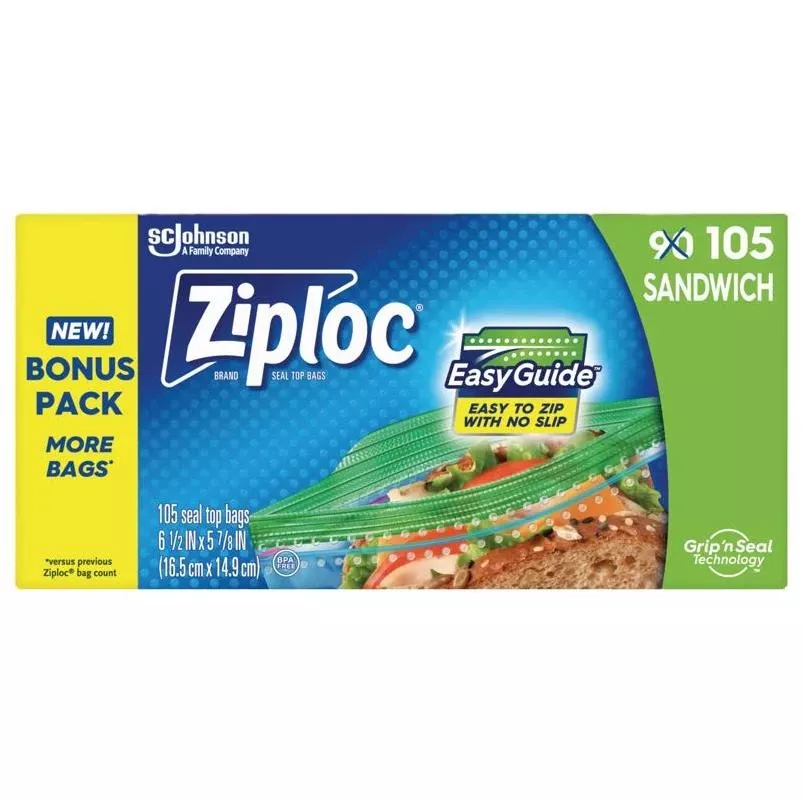 ziploc-easy-guide-sandwich-bags-105-clear-bpa-free-storage-bags Ziploc Easy Guide Sandwich Bags – 105 Clear BPA‑Free Storage Bags