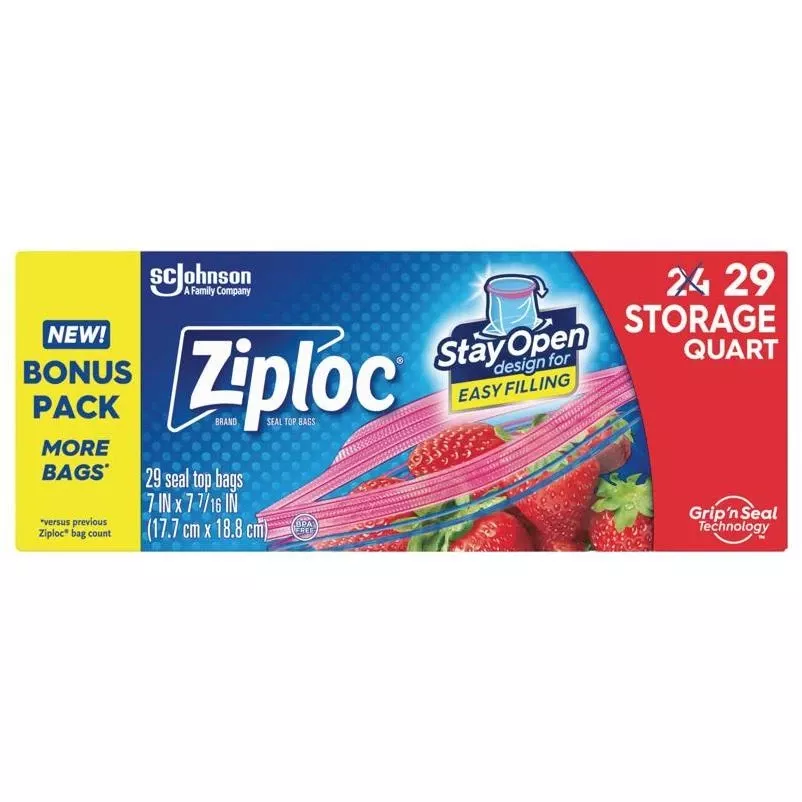 ziploc-suso-quart-storage-bag-29-count-clear-zipper-bags ZIPLOC SUSO Quart Storage Bag – 29‑Count Clear Zipper Bags